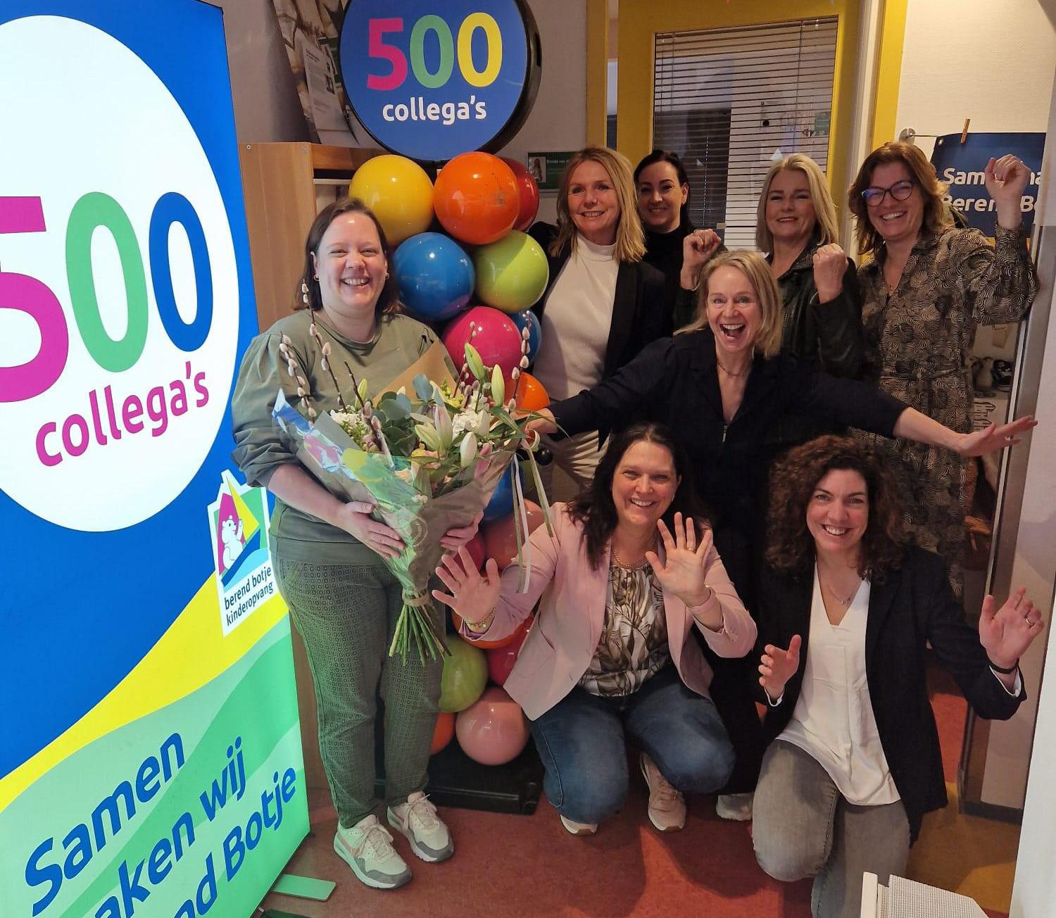 Kinderopvangbedrijf Berend Botje verwelkomt vijfhonderdste collega op haar eerste werkdag in Oosthui